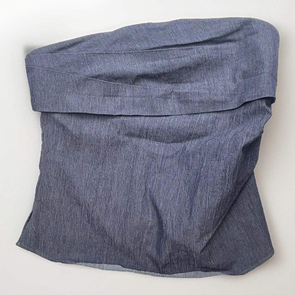 Neva Hu strapless tube top Blue Large